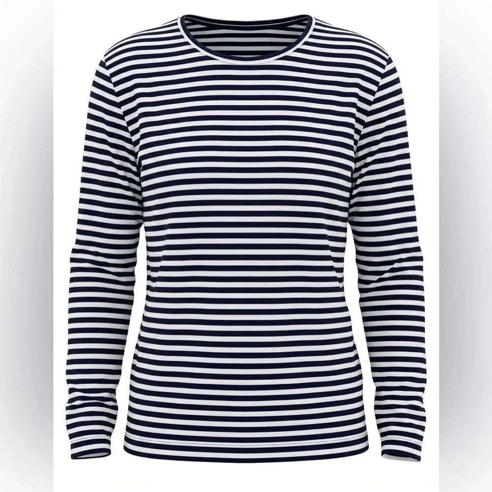 VINEYARD VINES WOMENS BLOUSE BLUE WITH WHITE STRIPES SIZE XS